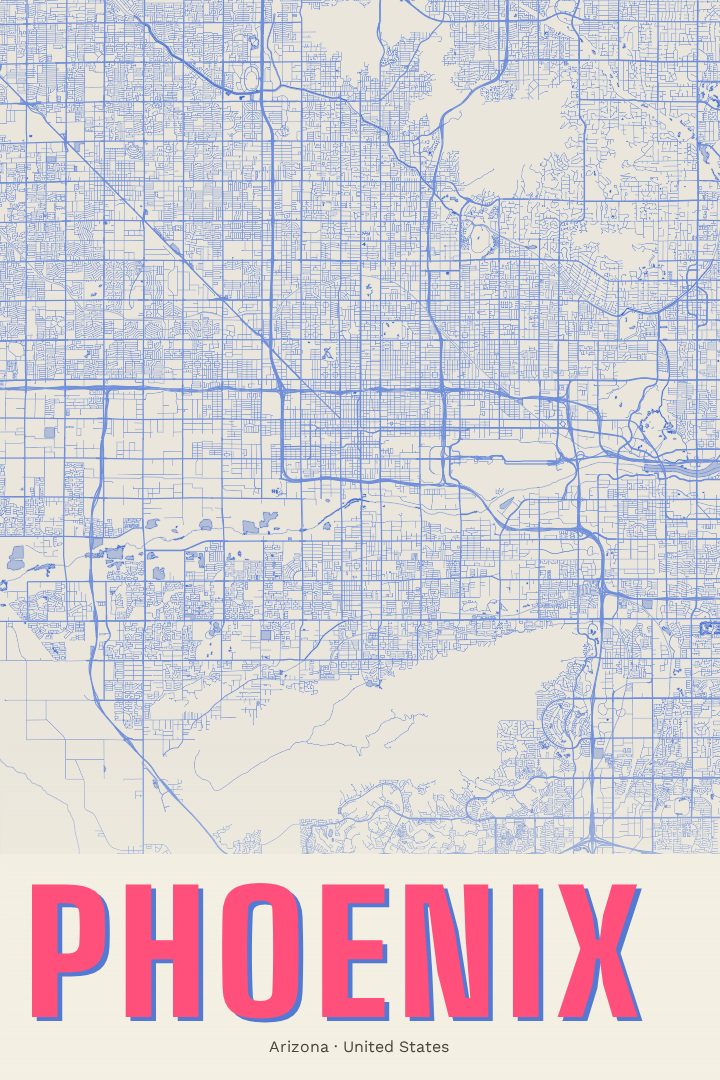 Phoenix map poster
