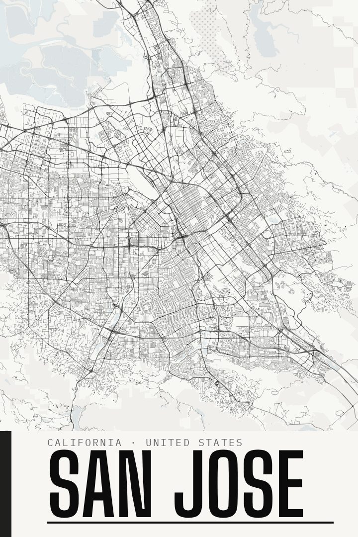 San Jose map poster