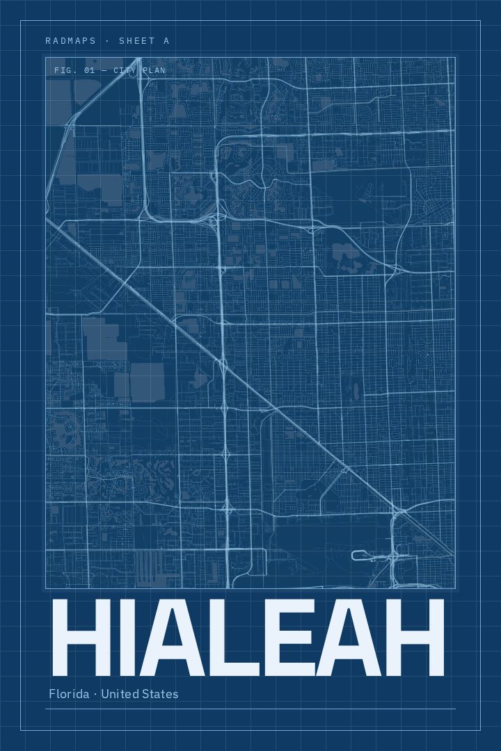 Hialeah map poster