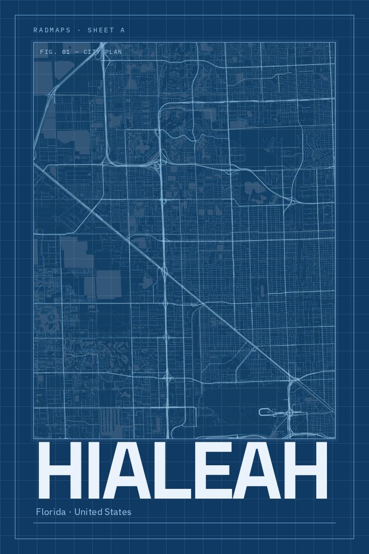 Hialeah map poster