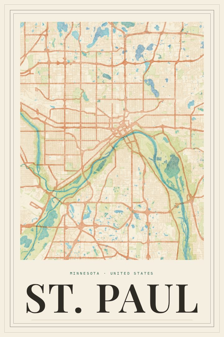 St. Paul map poster