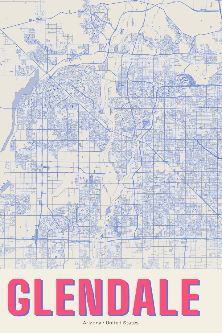 Glendale map poster
