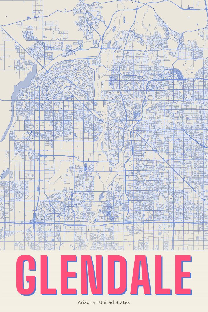 Glendale map poster