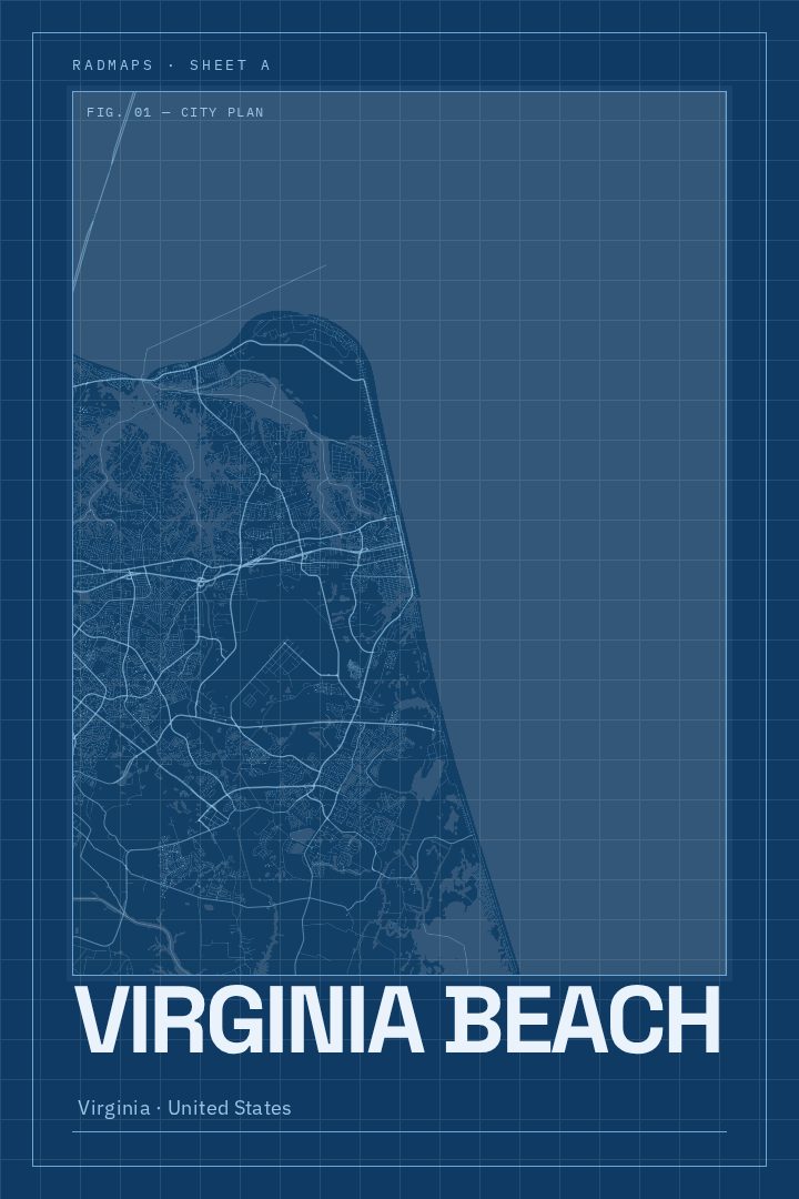 Virginia Beach map poster