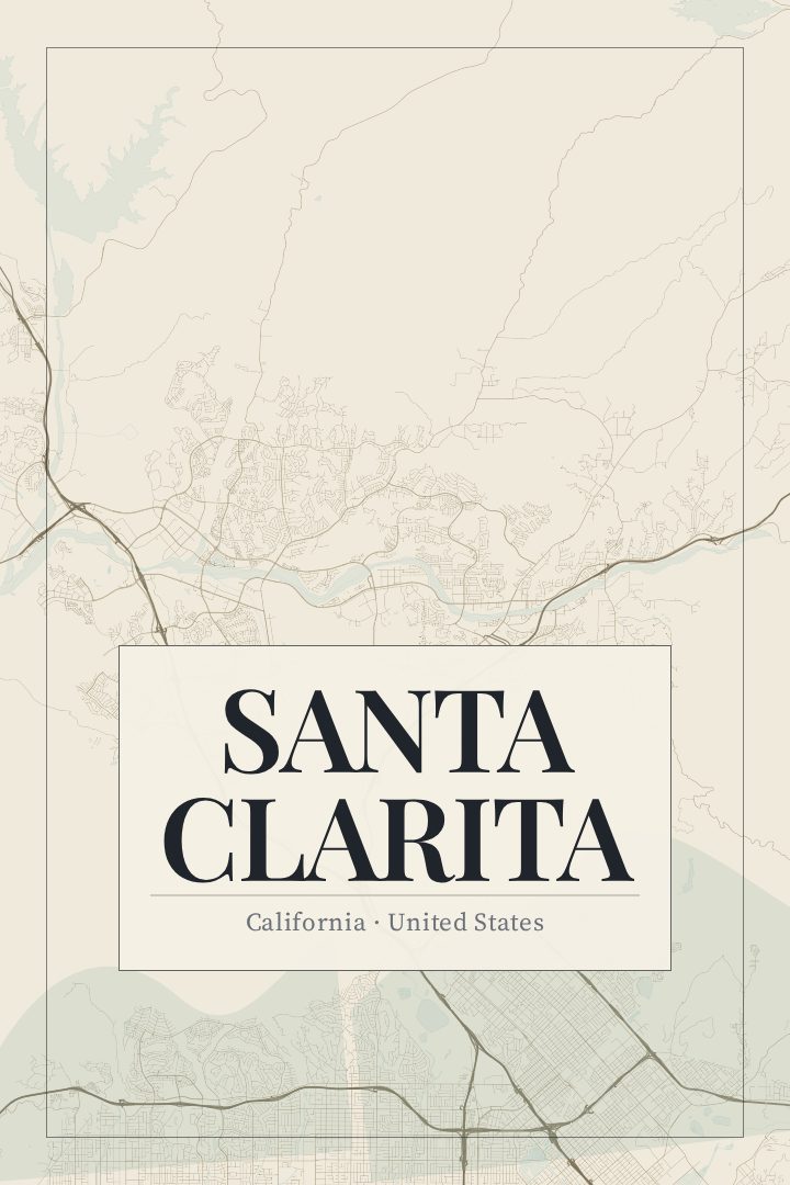 Santa Clarita map poster