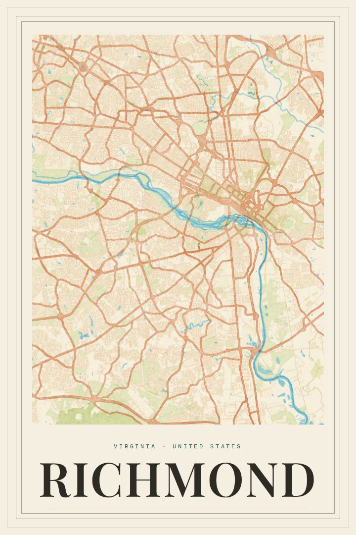Richmond map poster
