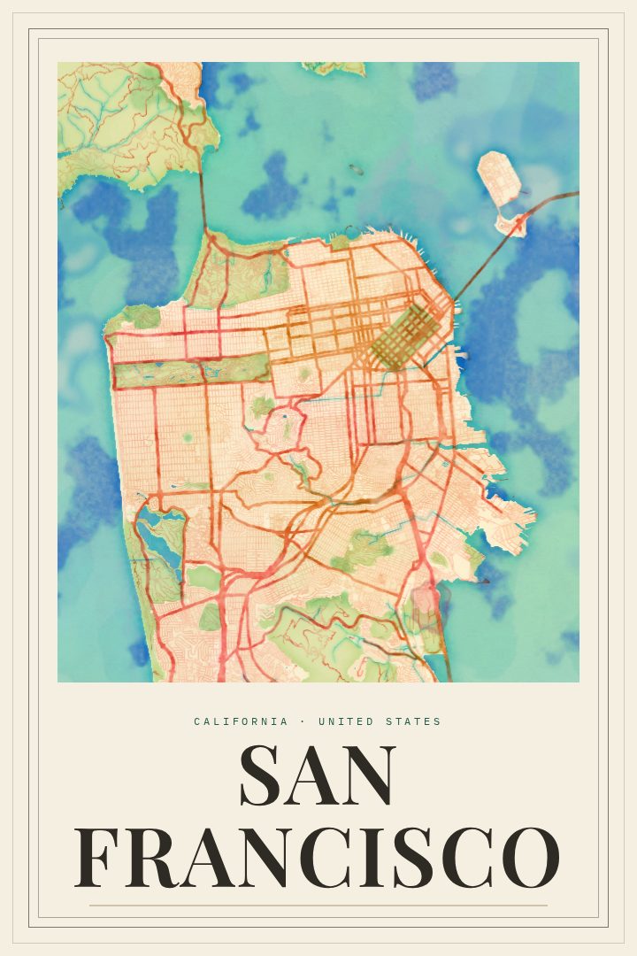 San Francisco map poster