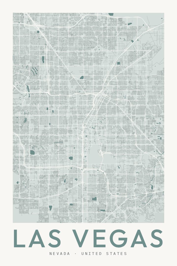 Las Vegas map poster