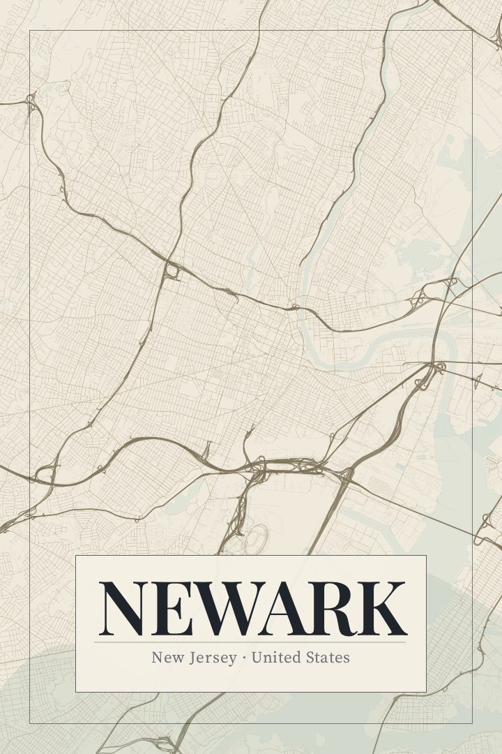 Newark map poster
