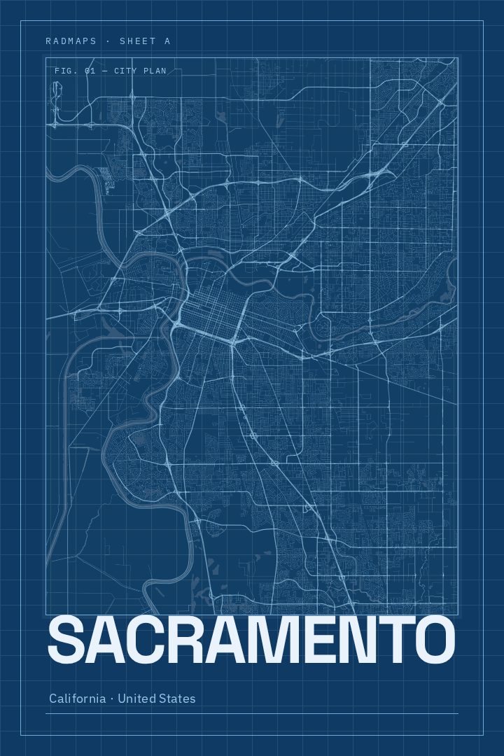 Sacramento map poster