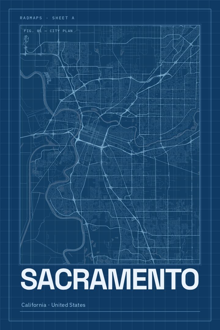 Sacramento map poster