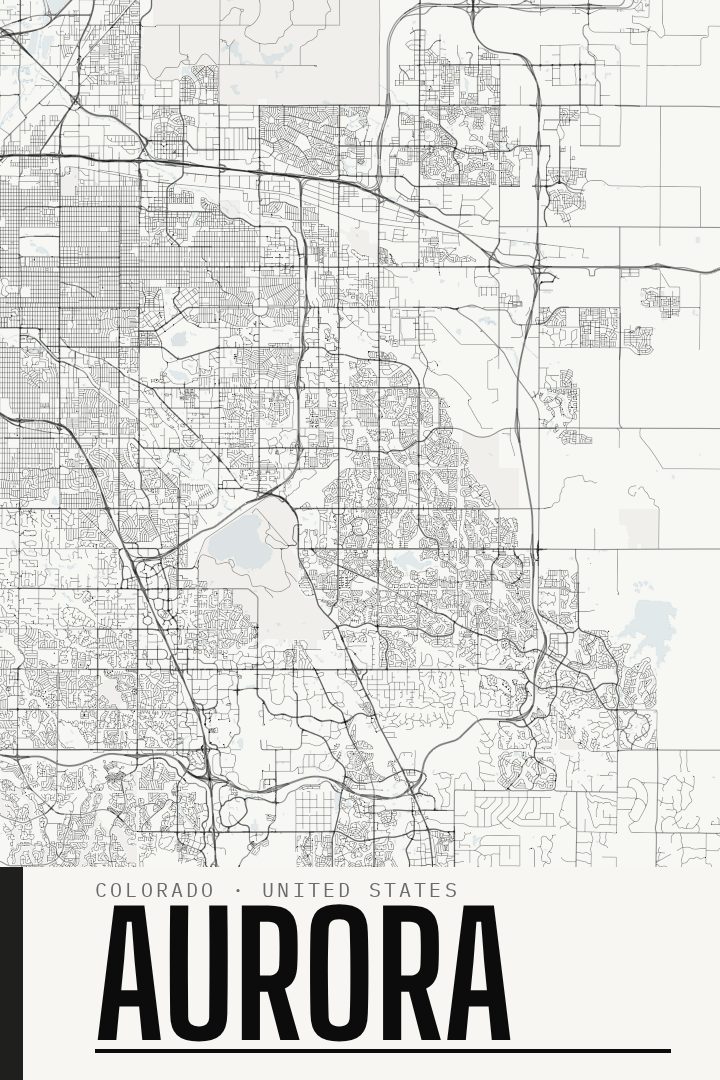 Aurora map poster