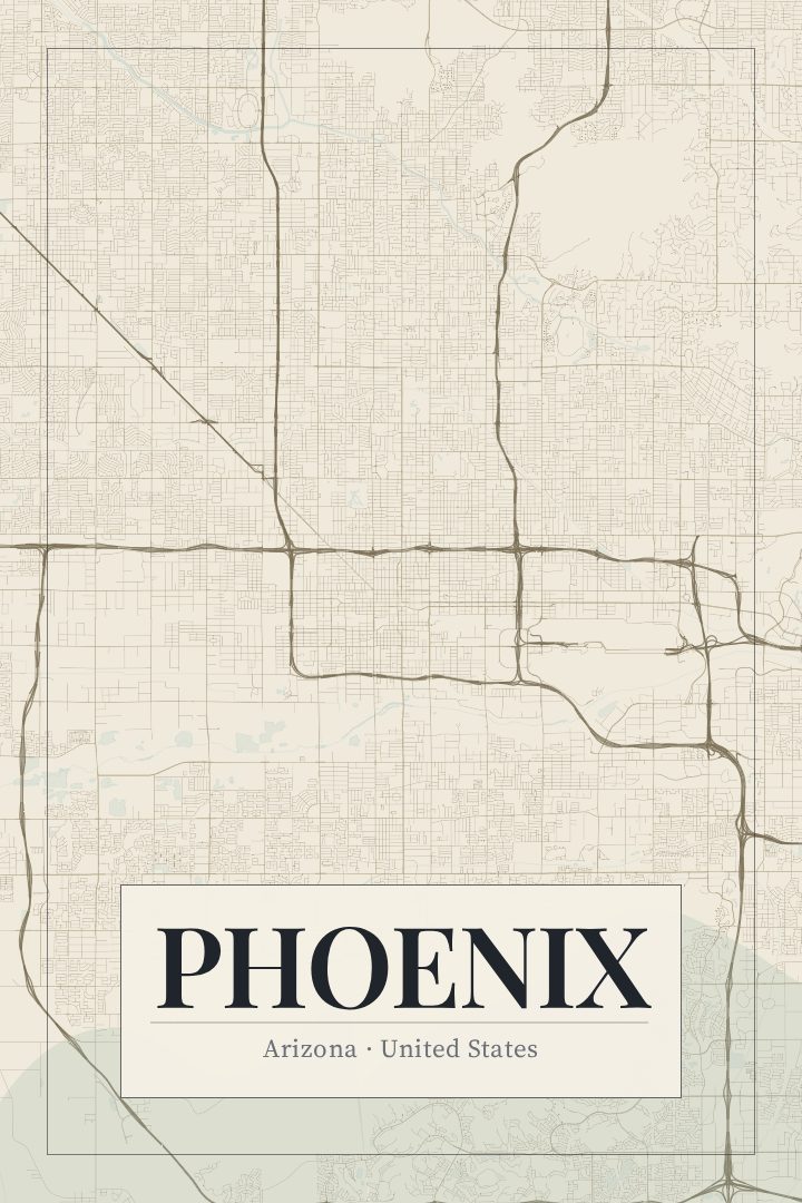 Phoenix map poster