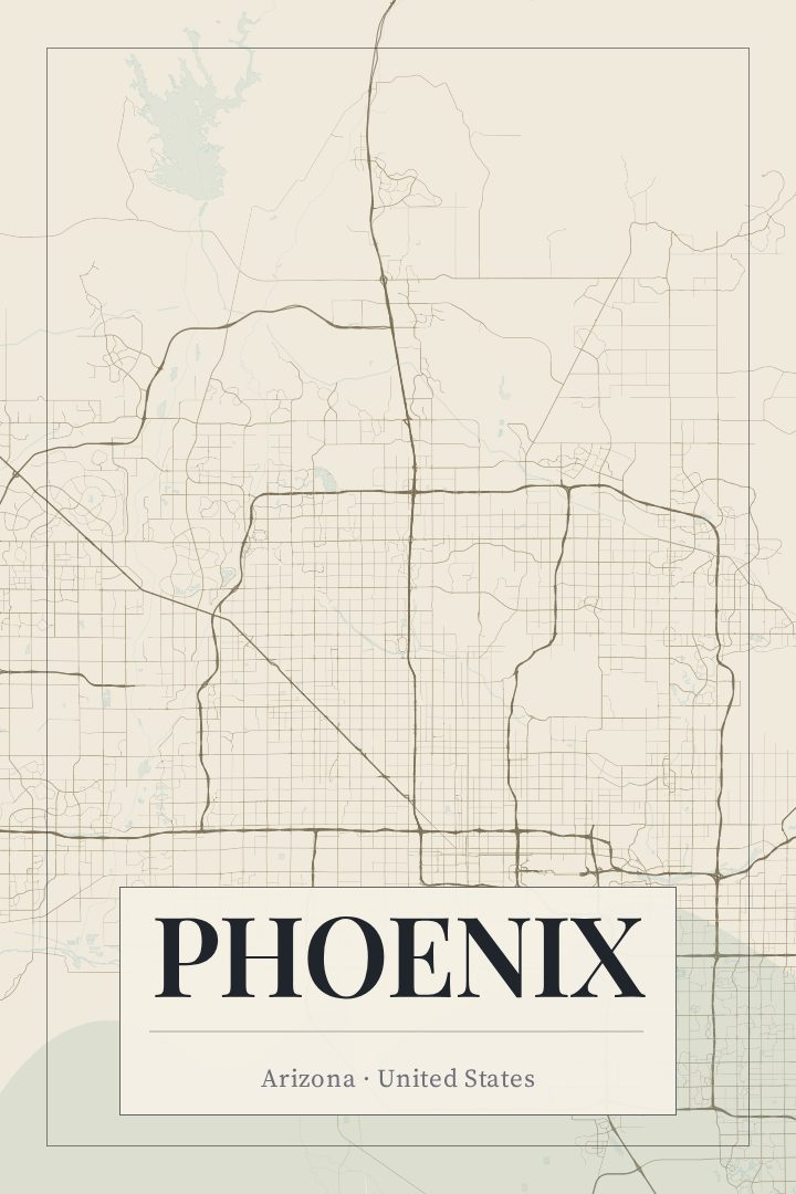Phoenix map poster