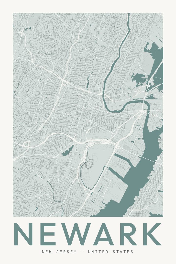 Newark map poster