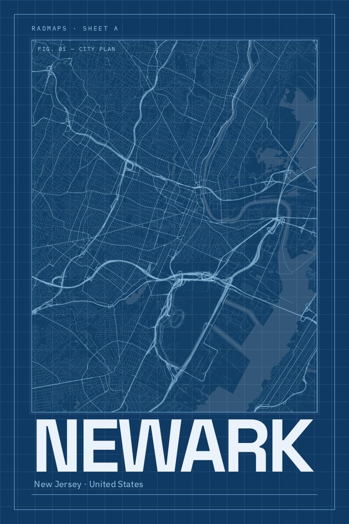 Newark map poster