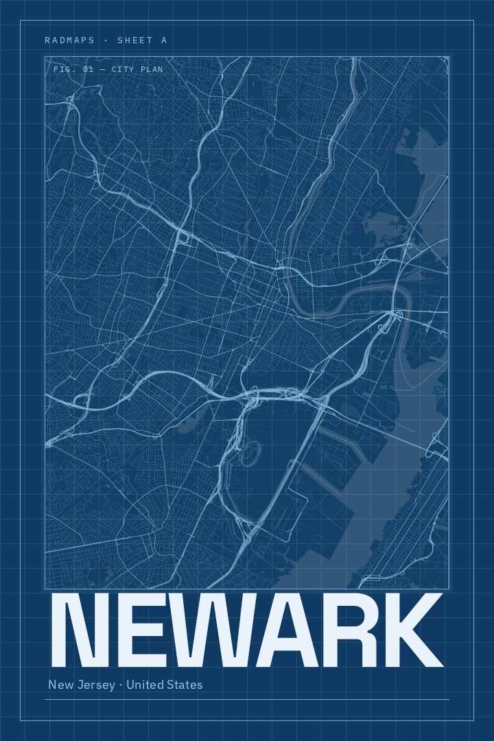 Newark map poster