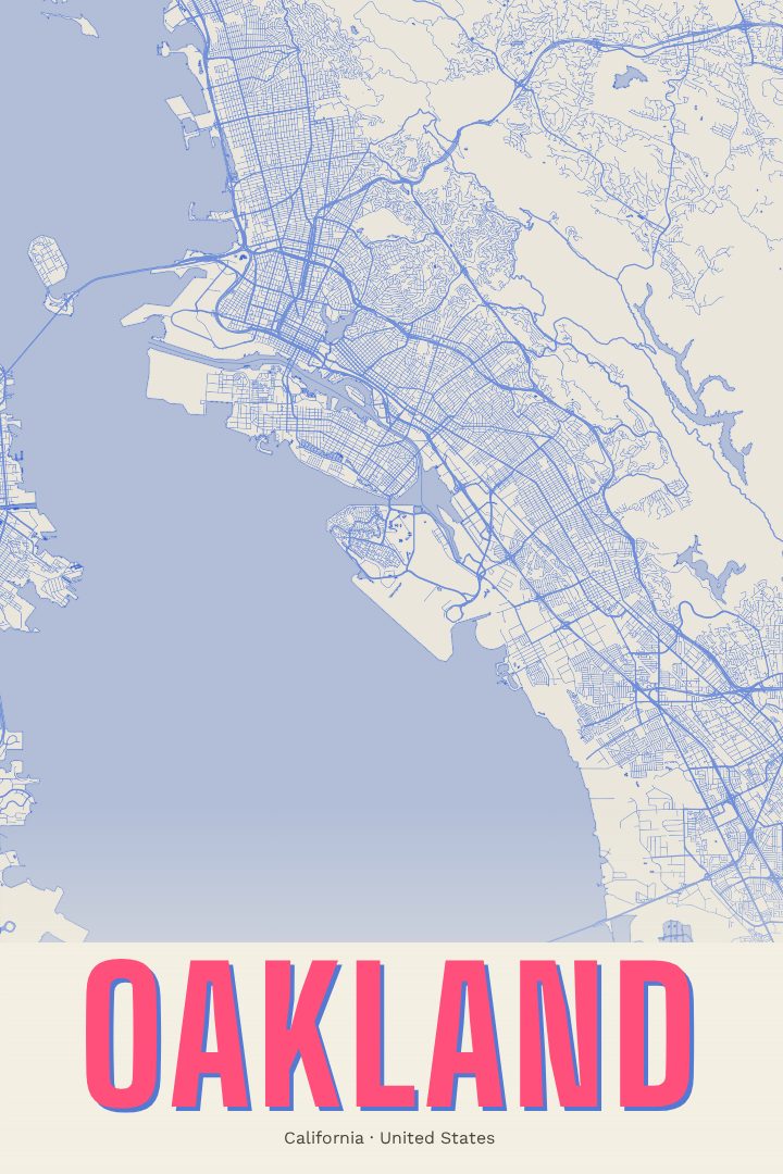 Oakland map poster