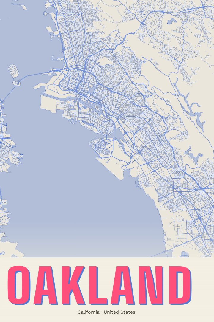 Oakland map poster