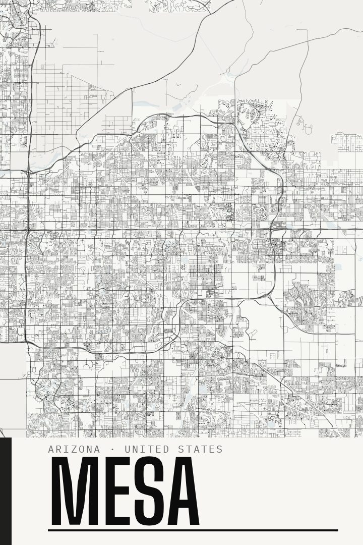 Mesa map poster