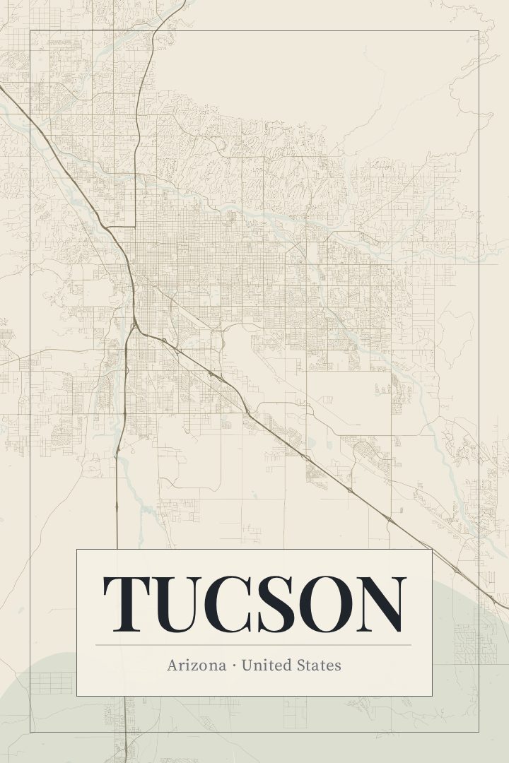 Tucson map poster