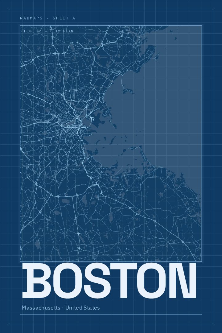 Boston map poster