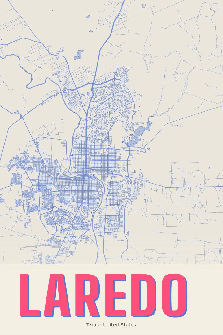 Laredo map poster