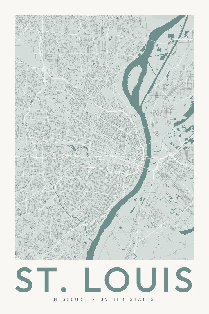 St. Louis map poster