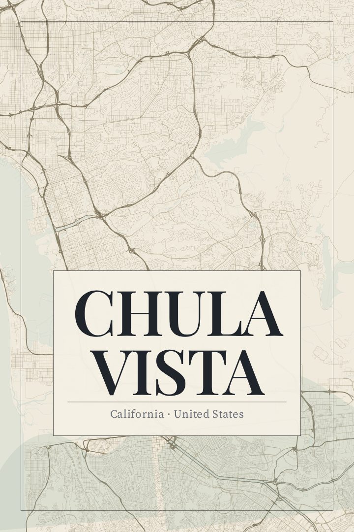 Chula Vista map poster