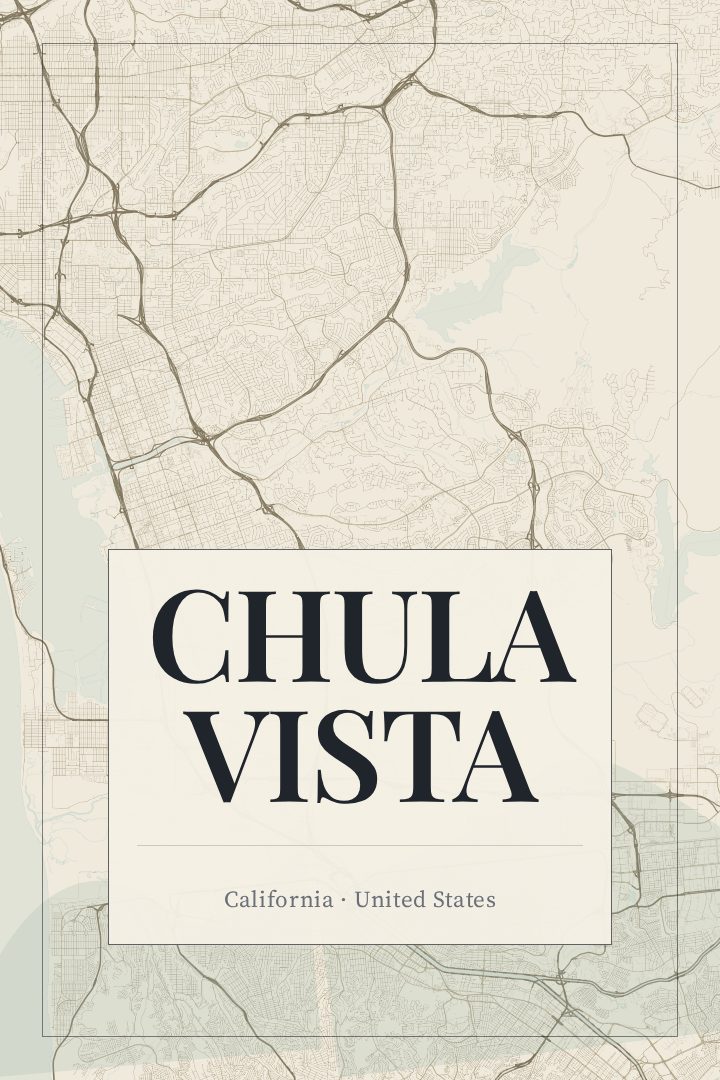 Chula Vista map poster