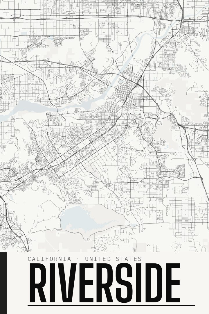 Riverside map poster
