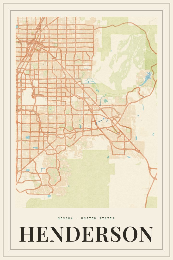 Henderson map poster