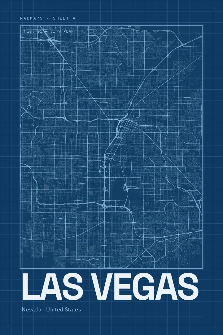 Las Vegas map poster