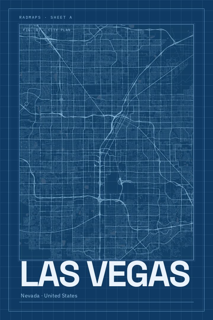 Las Vegas map poster