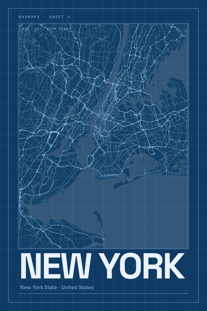 New York map poster