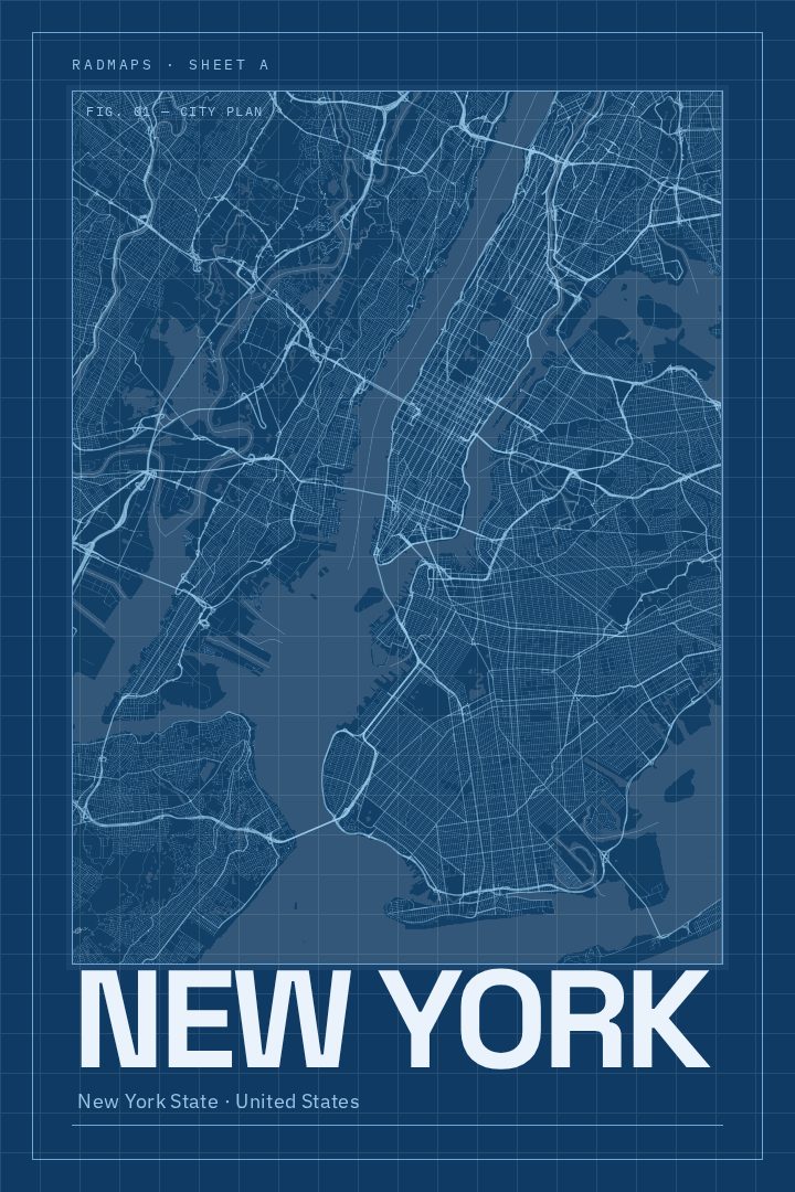 New York map poster