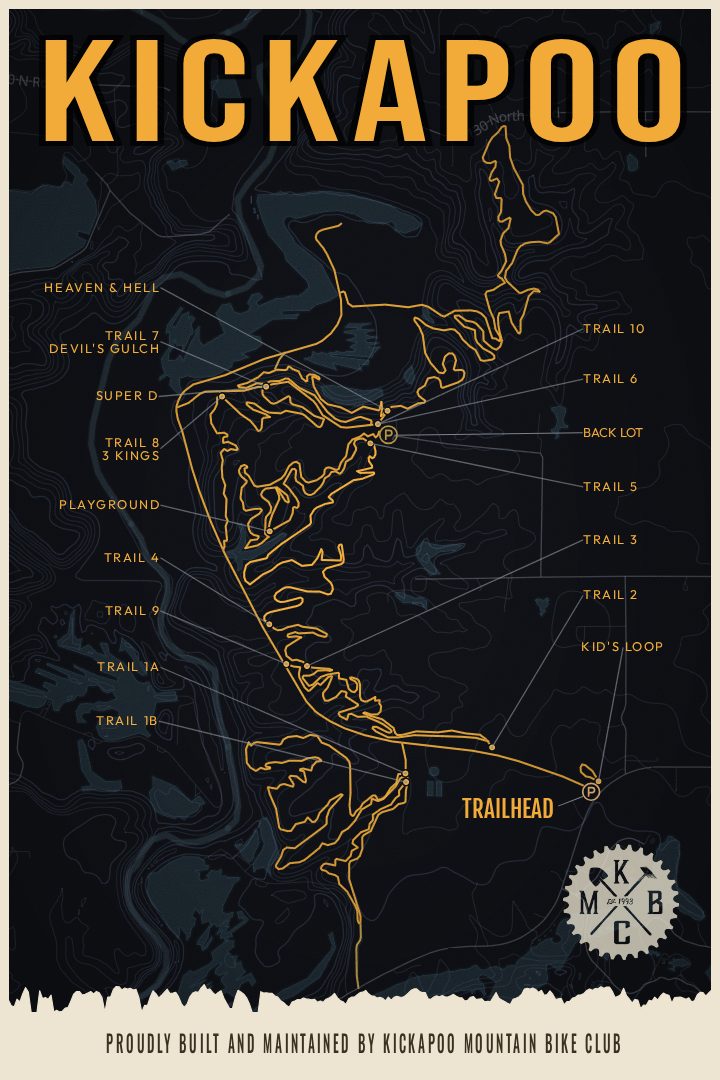 Kickapoo Trail Maps featured map poster