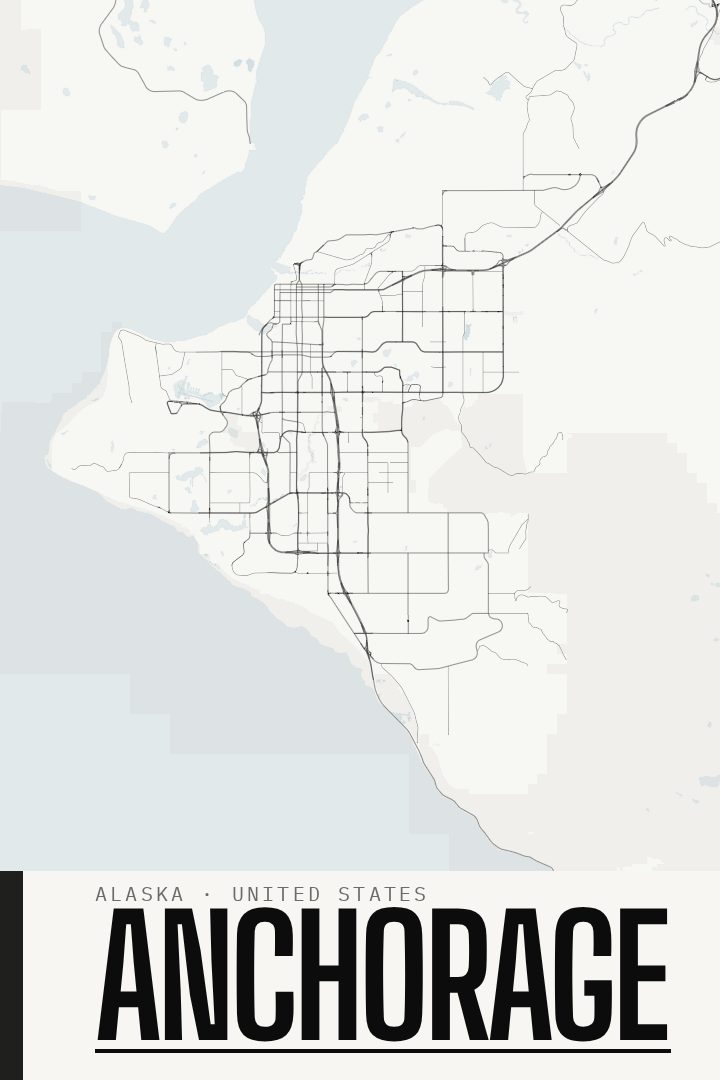 Anchorage map poster
