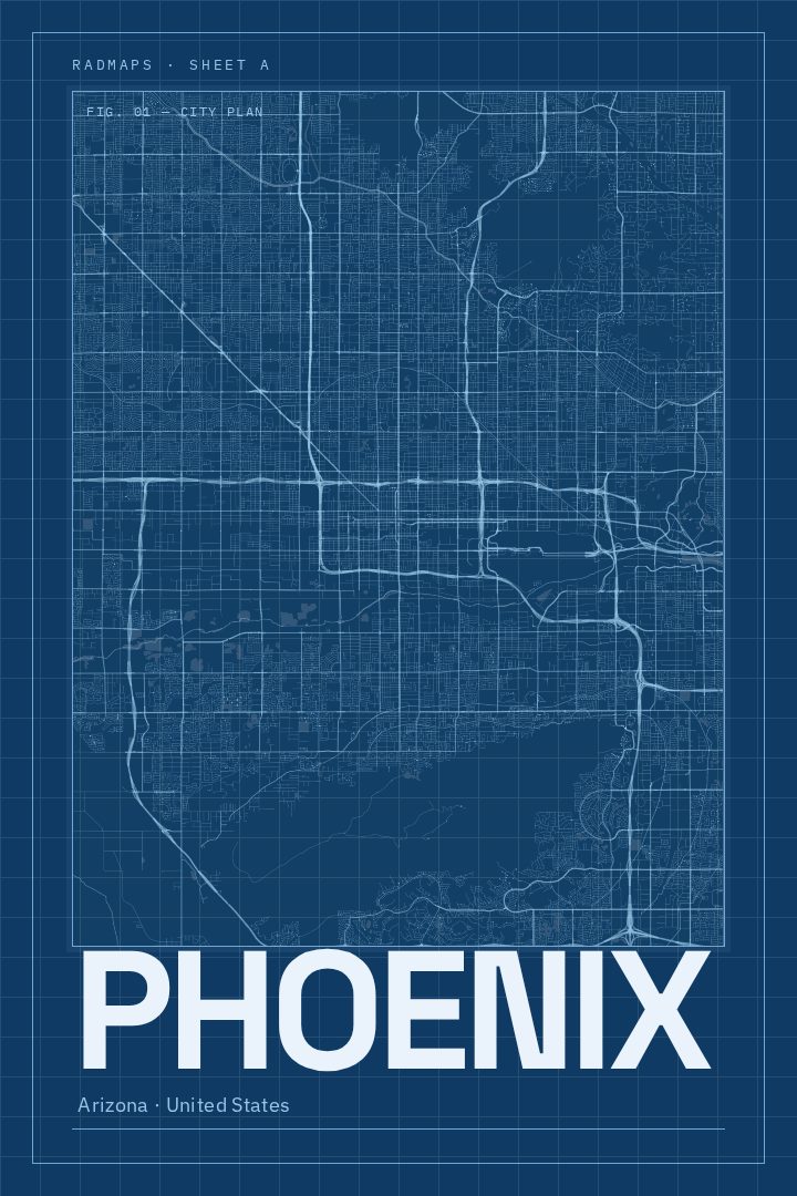 Phoenix map poster