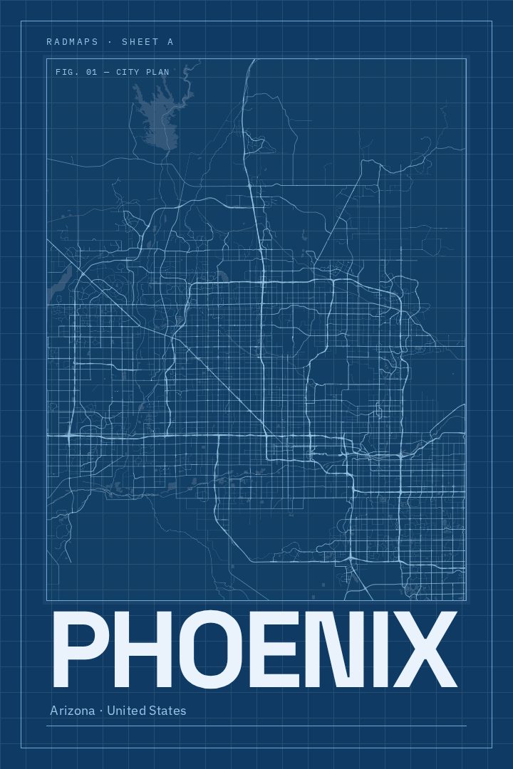Phoenix map poster