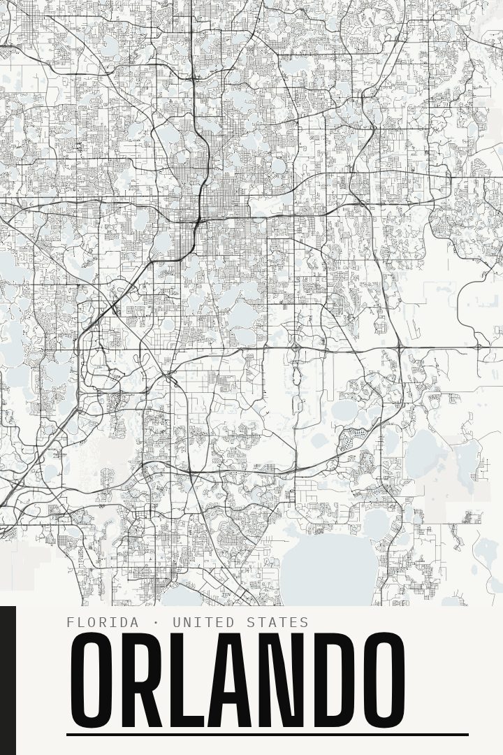 Orlando map poster