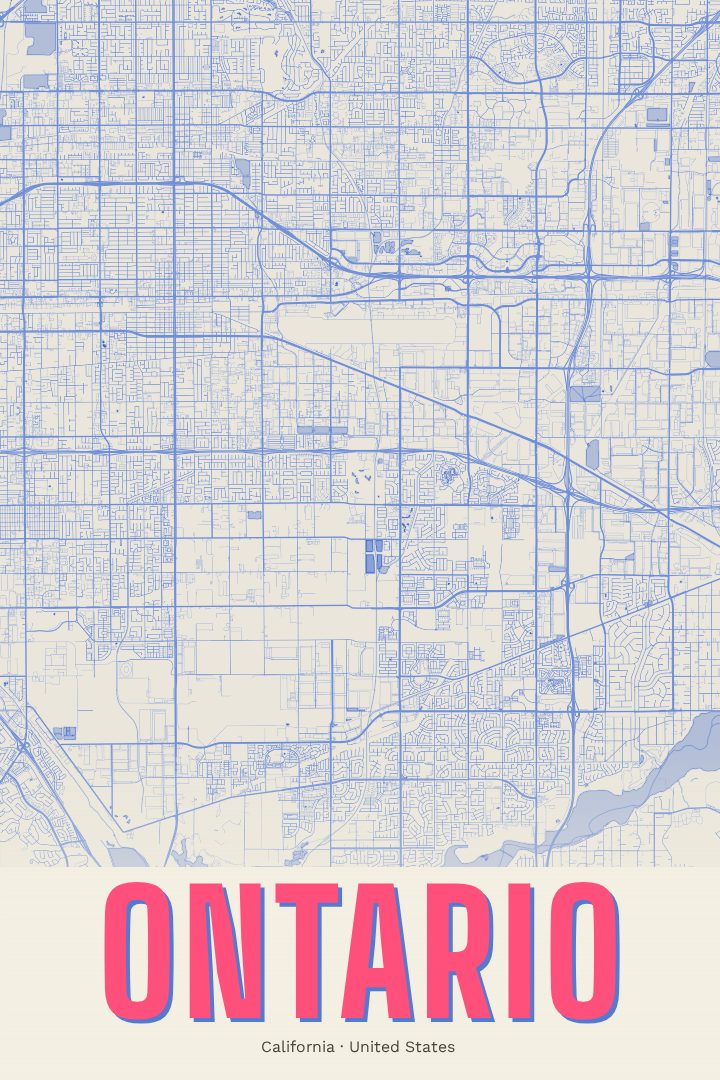 Ontario map poster, Overprint style
