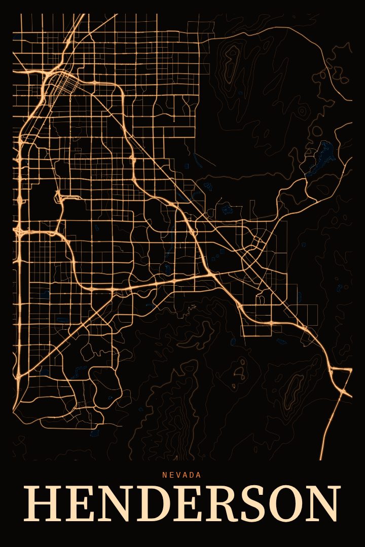 Henderson map poster