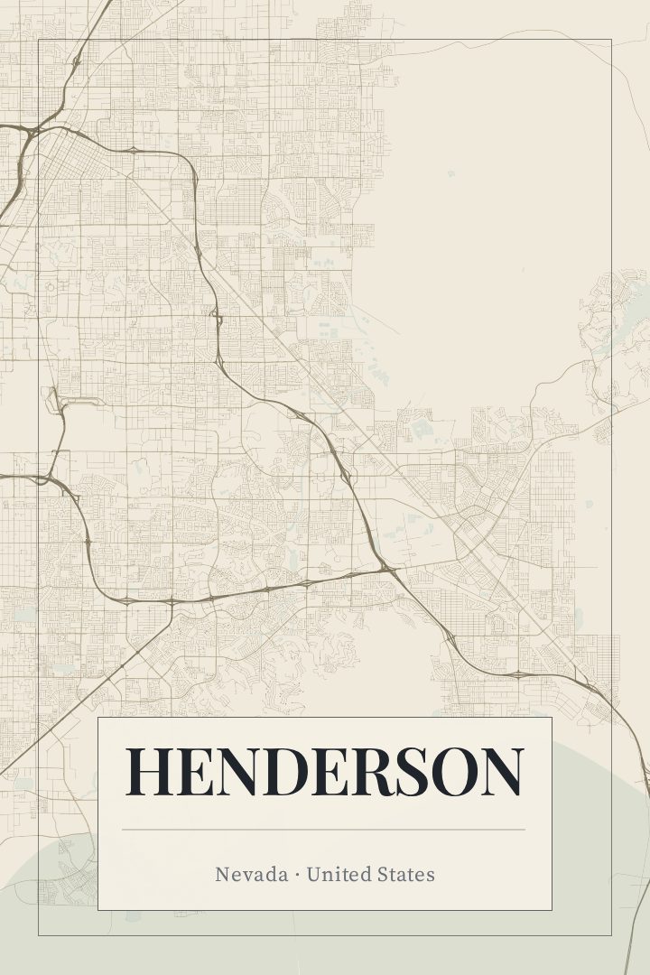 Henderson map poster