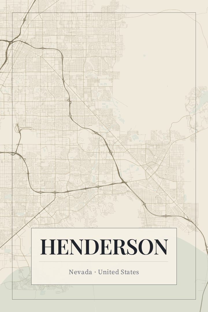 Henderson map poster