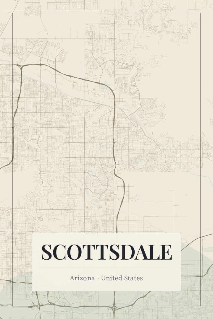 Scottsdale map poster