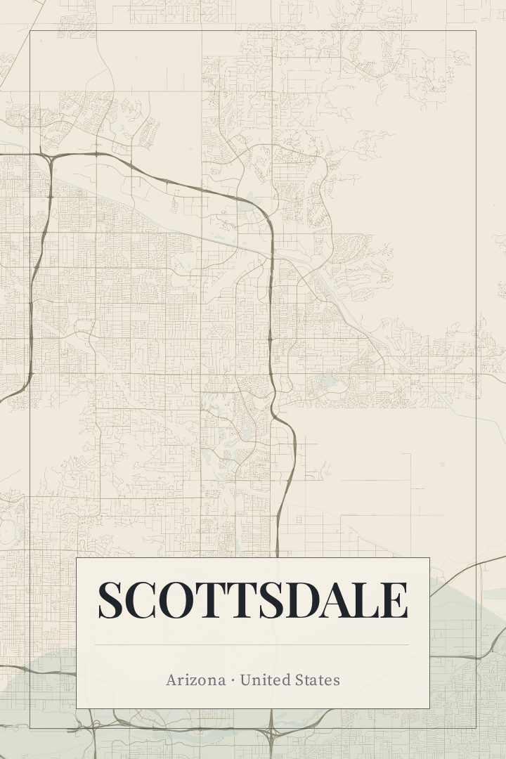 Scottsdale map poster