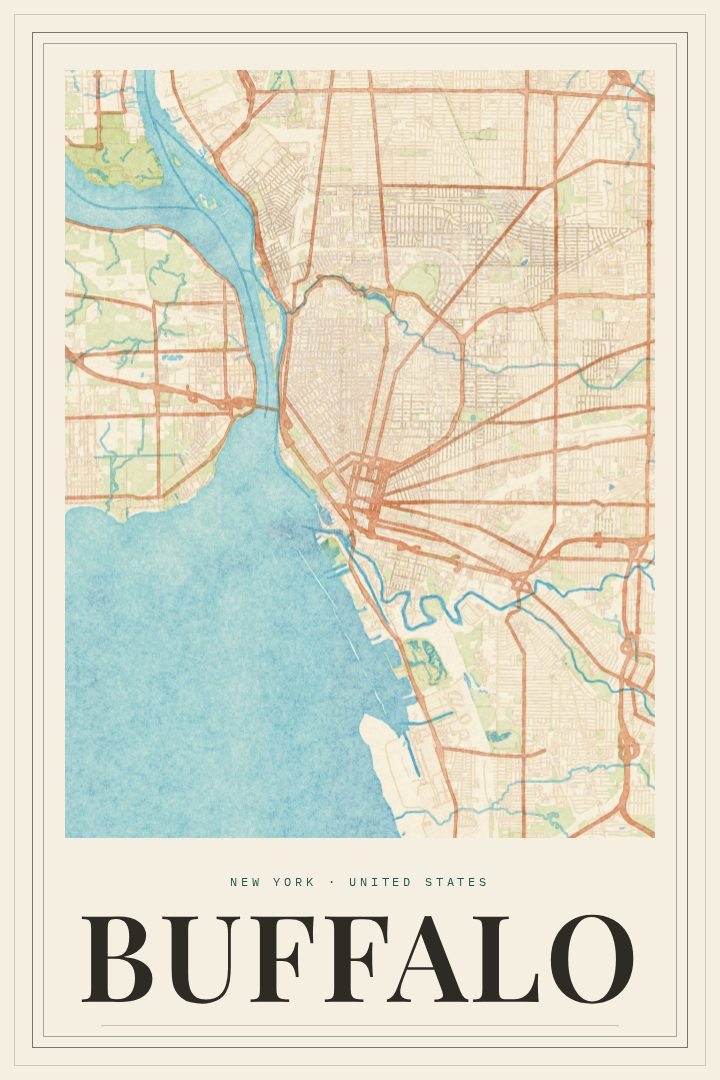 Buffalo map poster
