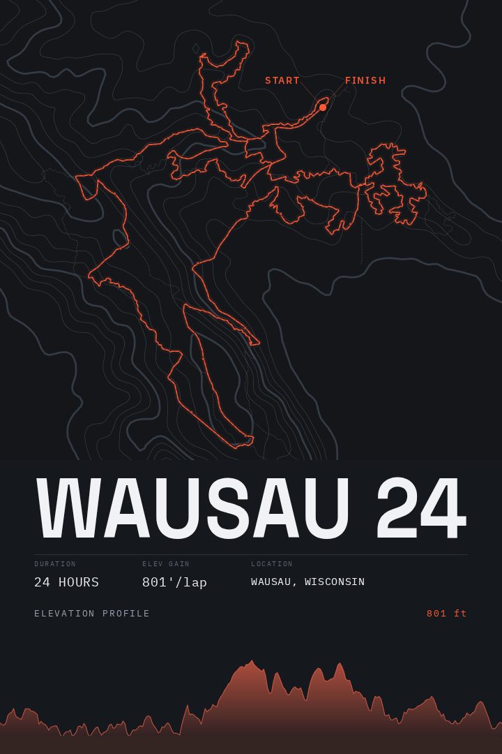 Wausau 24 map poster