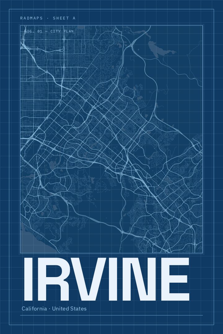 Irvine map poster